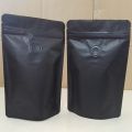 100Pcs Matt Foil Coffee Valve Zipper Closure Bag Vertical Foil Coffee Bean One-Way Valve Bag Packaging Bag 250G Black.