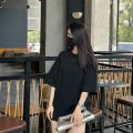CHOW＆FAY【Inverted Triangle】220gPure Cotton Summer Chubby Girl Loose Slimming and All-MatchingTT-shirt. 