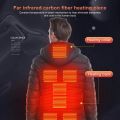 【Alien Alien】 Men 9 Areas Heated Jacket USB Winter Outdoor Electric Heating Jackets Warm Sprots Thermal Coat Clothing Heatable Cotton jacket. 