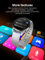 LDNIO SmartWatch 1.58" AMOLED HD Touchscreen Waterproof IPX4 with Bluetooth Calling, Heart Rate Monitor, Sports Fitness, 360mAh Battery, New - Black.