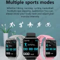 +2pc Straps Smart Watch Women Men Smartwatch 1.44'' Square Dial Call BT Music Smartclock For Android IOS Fitness Tracker Watches. 