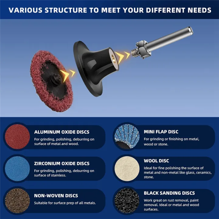 60Pcs%20Sanding%20Discs%202%20Inch%20Quick%20Change%20Sanding%20Discs%20with%201/4Inch%20Holders,%20Die%20Grinder%20Surface%20Conditioning%20-%20Image%202