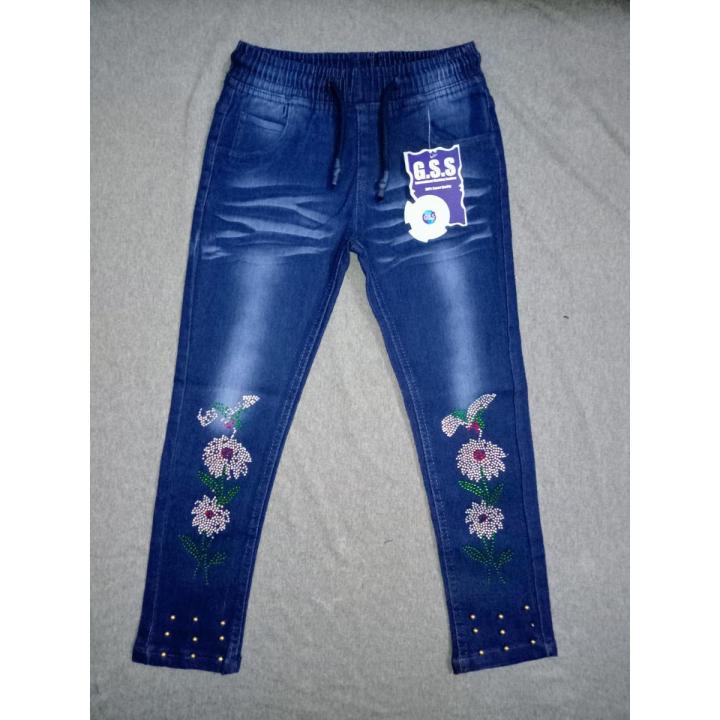 Girls Denim Jeans Long Pant (2-12Y) Years Blue colour