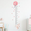 Balloon Rabbit Wall Stickers For Baby Girls Room Kids Room Height Ruller Grow Up Chart Height Measurement Wall Decals. 