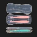【hot】 Soft Head Spoon Storage Box Safe Baby Accessories Transparent Food Grade PP Tableware Box Baby Supplies Child Feeding Spoon Box. 