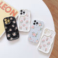 YYDS for OPPO A60 Back Cover Pink Flowers Case Cream Texture Wavy Edge Soft Silicone Mobile Cover.