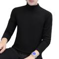 Men Sweater Half High Collar Long Sleeves Stretchy Men T-shirt Autumn Winter Double Sided Velvet Bottoming Business Top. 