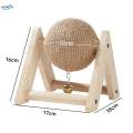 Rabbit Scratching Ball Wooden Rack Durable for Rabbits Small Animals Ferrets. 
