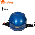 Open Face SMS Cap Helmet for Men – Half Face Pelion Helmet with Leather Wind Cover, ABS Shell,  Visor Glass  – Dame-Dude Open Face Bike Helmet for Motorcycle, Cycle, Scooter – Blue/Red/Green/Black/Grey/Pink. 