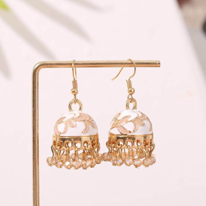 Trendy Bohemian Indian Jhumka Earrings for Girls Simple Stylish - Metal Drop Earring for Women New Collection - Big Size Ear Ring - কানের দুল - Earrings for Girls