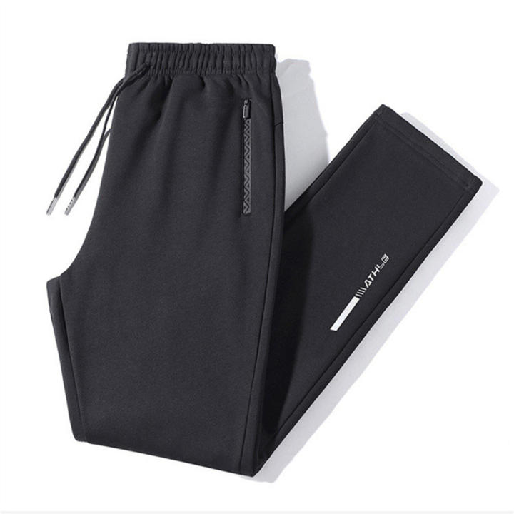 Fleece Thickened Down Pants Pants Joggers Solid color Men Clothing Drawstring Thickened Casual Fleece Trousers for Winter autumn Men Sport Casual