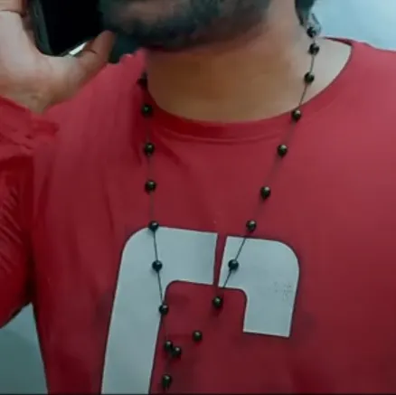Actor%20Pavel%20From%20Bangladeh%20Black%20Lava%20Stone%20Necklace%20For%20Men%20-%20Image%202