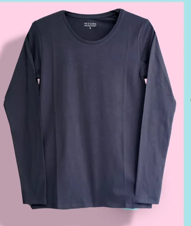 ladies%20long%20sleeve%20top%20round%20neck%20export%20pure%20cotton%20-%20Image%204