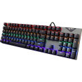Arabic language mechanical keyboard 104 keys blue switch more than 20 kinds of lighting dazzling keyboard e-commerce spot. 