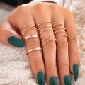 Trendy Fashionable Rings for Girls Simple Stylish - Finger Rings Set for Women New Collection - Rings for Girls/ Ladies Female Ornament Jewelry Couple Rings Set. 
