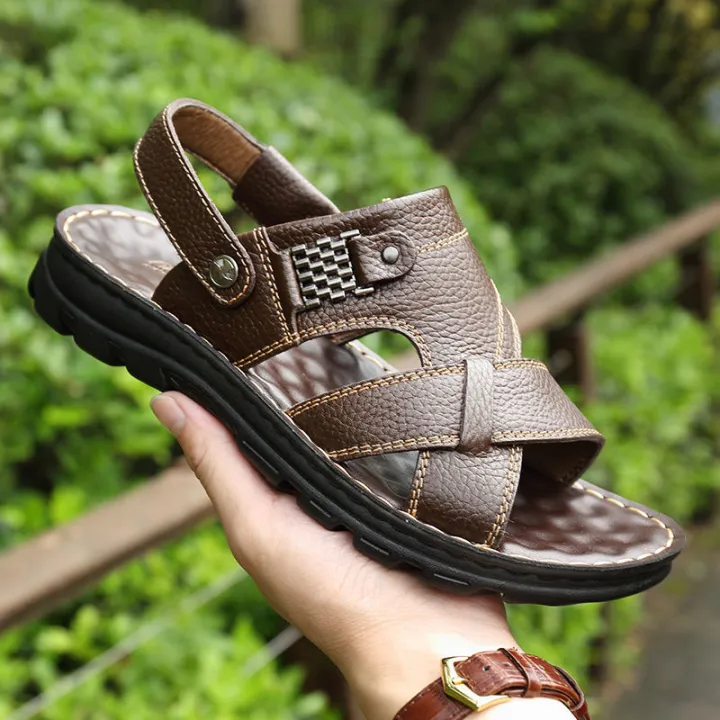 New%20arrivel%20noble%20Men's%20Sandals%20Non-slip%20Genuine%20Leather%20Sandals%20Soft%20Slippers%20Flat%20For%20Mens%20Casual%20Shoes%20Sandalias%20MSA516%20-%20Image%202