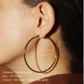Women Hoop Earrings Exaggerated Hoop Ear Loop Smooth Ring Earring Stainless Steel Jewelry For Women. 