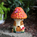 GC Outdoor Solar Lights, Mushroom Sculpture, Waterproof Resin Fairy House Night Lights For Gardens, Balconies, Home Decoration, Unique Housewarming Gift. 