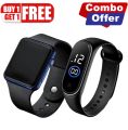 Buy 1 get 1,Square LED Digital Sports Watch And Ring Touch Watch, Combo Offer. 