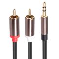 【Must-Have Accessories】 3.5Mm To 2Rca Audio Cable for Amplifiers Audio Car Aux. 