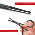 Nose Hair Scissors Rounded Tip Moustache Beard Facial Eyebrow Scissor Trimmer. 
