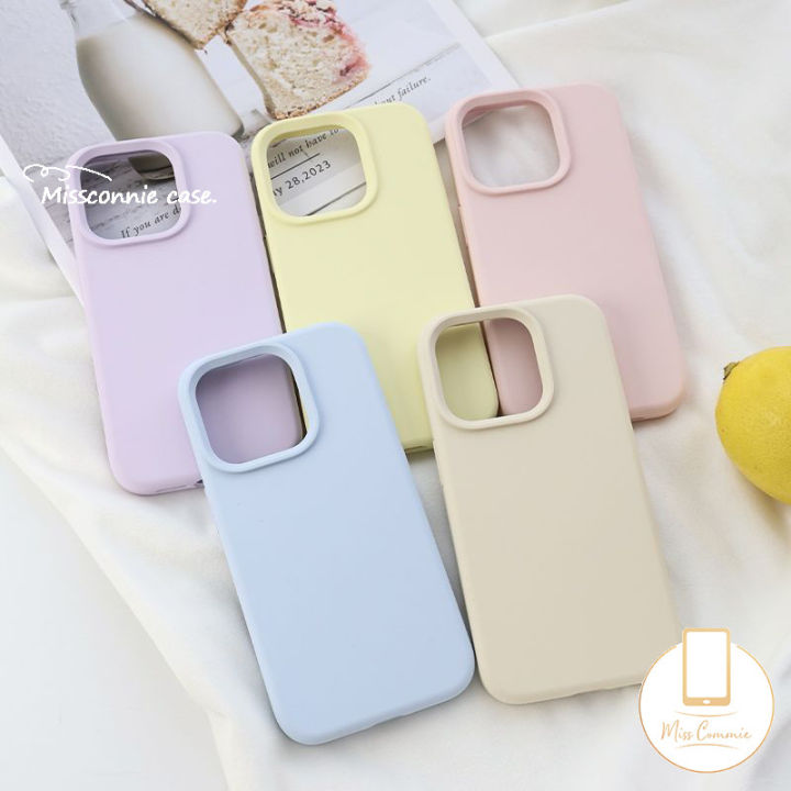 Luxury Shock-absorbing Skin Feel Shockproof Phone Case Compatible for IPhone 16 11 15 12 14 13 Pro Max 16E 15 14 16 Plus 16 15 Pro Simple Solid Color Liquid Silicone Soft Cover