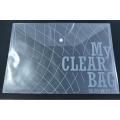 White Clear Button File - Size Large- 6 Piece - Documents Carrier File. 