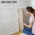1pcs70*77cm TRENY 3D WallPaper Brick Wall Stickers PE Foam Waterproof Self Adhesive Wallpaper Pelekat Dinding Batu Bata 3d sticker.