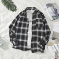 【Buy One Get One Free】Men's Shirt Korean Style Student Trendy Loose Shirt Men's Spring Slim-Fitting Plaid.