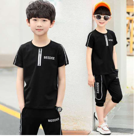 Children Clothing Summer Kids Boy Short Sleeve T-Shirt Shorts Sets