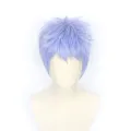 Tokyo Revengers Takashi Mitsuya Cosplay Wig Anime Purple Gradient Short Hair Heat Synthetic Fiber Hair + Free Wig Cap Men. 