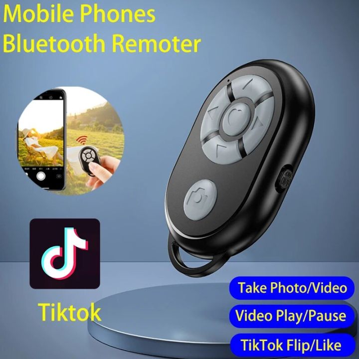 Mobile Phone Bluetooth Remoter For iPhone Samsung Xiaomi Huawei OPPO Remote  Control Camera Controller For Tiktok Live Video Turn
