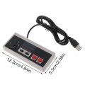 USB Gaming Controller Plug-Play Plastic Black+Gray for NES PC Windows New.