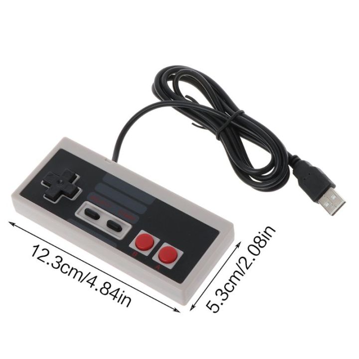 USB%20Gaming%20Controller%20Plug-Play%20Plastic%20Black+Gray%20for%20NES%20PC%20Windows%20New%20-%20Image%202