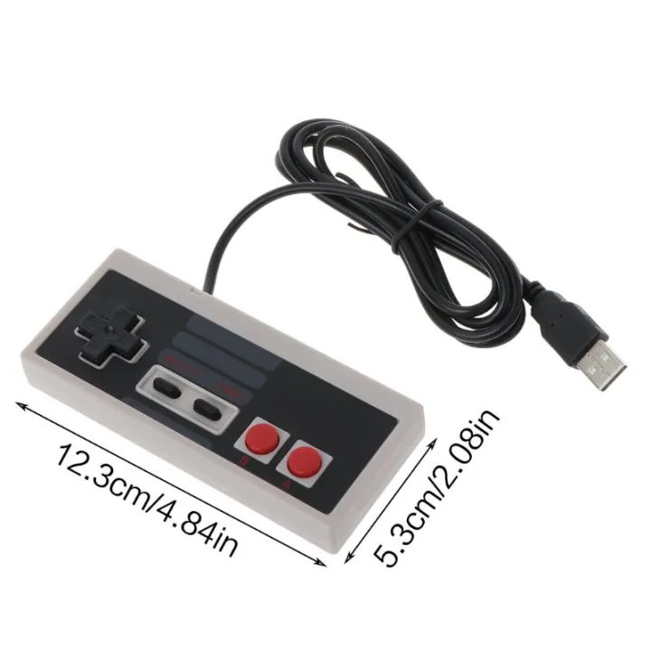 USB%20Gaming%20Controller%20Plug-Play%20Plastic%20Black+Gray%20for%20NES%20PC%20Windows%20New%20-%20Image%202