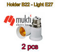 B22 to E27 Base Lamp Holder Converter Portable Socket Light Led Bulb Lamp Holder B22 - Light E27 Pin to Pech. 