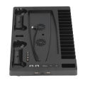 Game Vertical Stand Cooling Fan Multifunction Dual Controller Charger Station for Game Console.