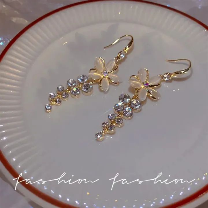 Opal%20Flower%20Earrings%20Acrylic%20Rhinestone%20Tassel%20Fashion%20Stud%20Earrings%20Elegant%201%20Pair%20Jewelry%20for%20Women%20-%20Image%208