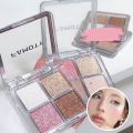 Four Color Glitter Highlighter Powder Palette Diamond High Gloss Shiny High Light Bronzers Face Body Brightening Makeup Cosmetic. 