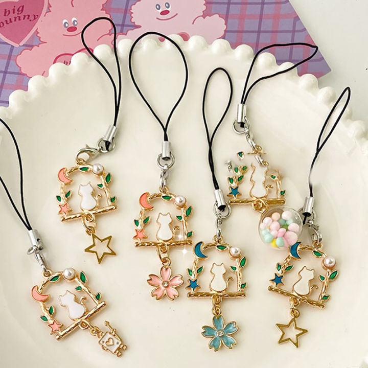 Cute Flower Phone Rope Keychain Pendant Phone Case Strap Hanging Cord Keychain Fullhouse