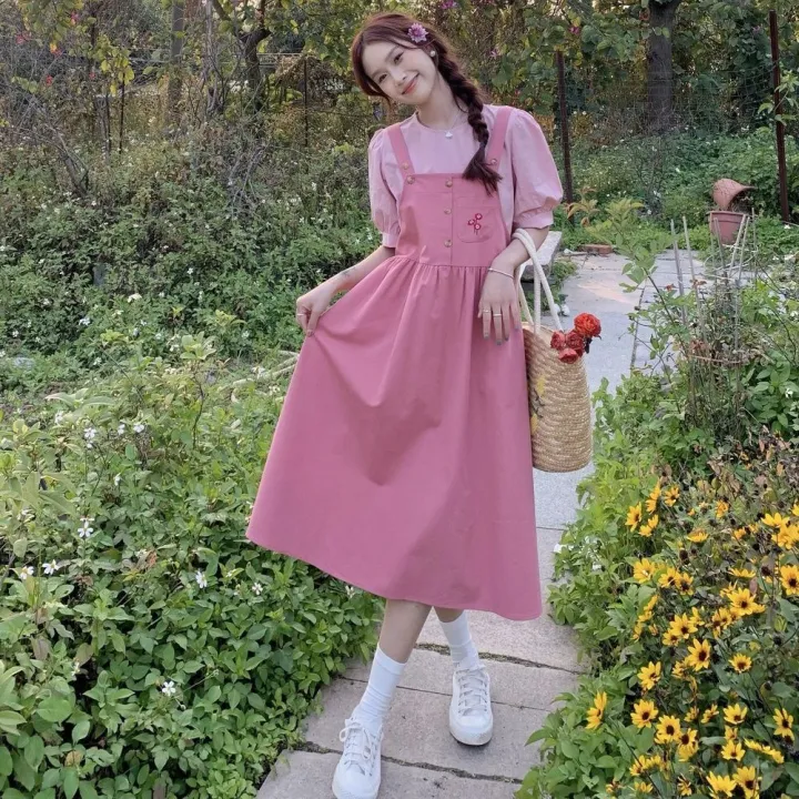 Summer%20New%20Japanese%20Puff%20Sleeve%20Top+Strap%20Dress%20for%20Female%20Students%20Sweet%20All-Matching%20Slip%20Dress%20Set%20-%20Image%208