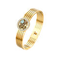 Jewelry Bracelets 18K Gold Plated Solid Stainless Steel Diamond Bracelets Bangles Jewelry Luxury Chunky Women Wholesale Di. 