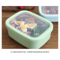 1 pc 470ml 304 Stainless Steel Fresh-Keeping Bento Lunch Sealed with Lid Lunch Square Instant Noodle Bowl. 