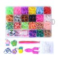 Rubber Bands Loom DIY Handmade Bracelet Making Kits Beads Toys for Girls Children Craft Toys Christmas Gifts Weaving Tool Box.