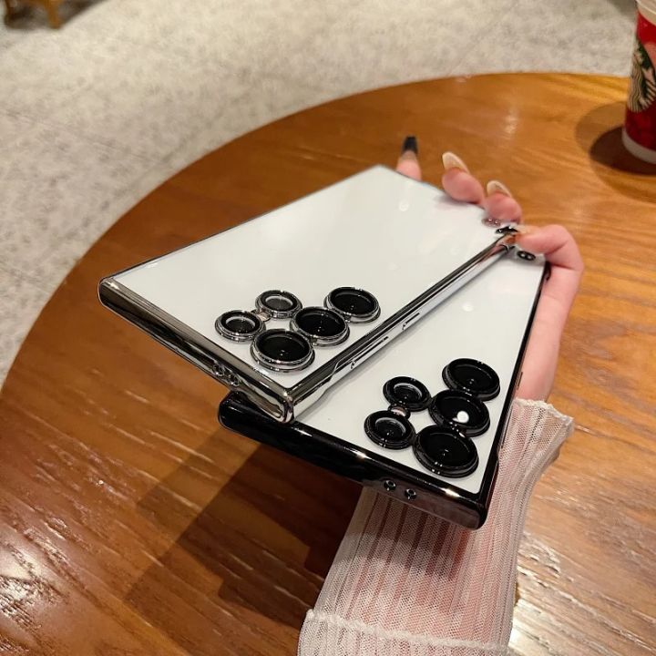 HODON%20Luxury%20Plating%20Slim%20Thin%20Frameless%20Transparent%20Phone%20Case%20For%20Samsung%20S26%20S25%20S24%20S23%20S22%20Ultra%20S24%20Plus%20Cases%20Camera%20Protection%20Clear%20PC%20Hard%20Cover%20-%20Image%207