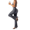 Flared Leggings Ribbed Crossover V Waist Women's Yoga Pants Control Tummy High Waist Wide Leg Pants Casual Flare Pants Female. 