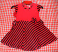 Red And Stripe Print Dress for 1 to 7 Years Baby girls frock - বাচ্চাদের জামা.