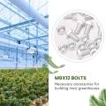 100 Pcs M6X12mm Greenhouse Nuts and Bolts Greenhouse Repair Kit. 