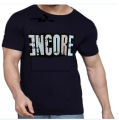 Superlative Signature Style -Understated -Choice and Remark -MEN'S COTTON T-SHIRT BLACK ENCORE- Avant-garde- Significant Desire. 
