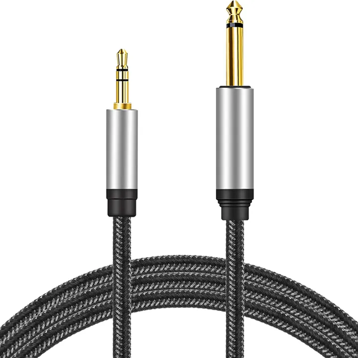 ROWEQPP%203.5mm%20TRS%20To%206.5mm%20TS%20Cable%20Mono%20To%20Stereo%20Interconnect%20Adapter%20Cable%201.5%20Meter%20Compatible%20For%20IPhone%20PC%20Home%20Stereo%20System%20-%20Image%205